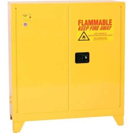 JUSTRITE Eagle Flammable Liquid Tower Safety Cabinet W/ Self Close - 30 Gallon 3010XLEGS